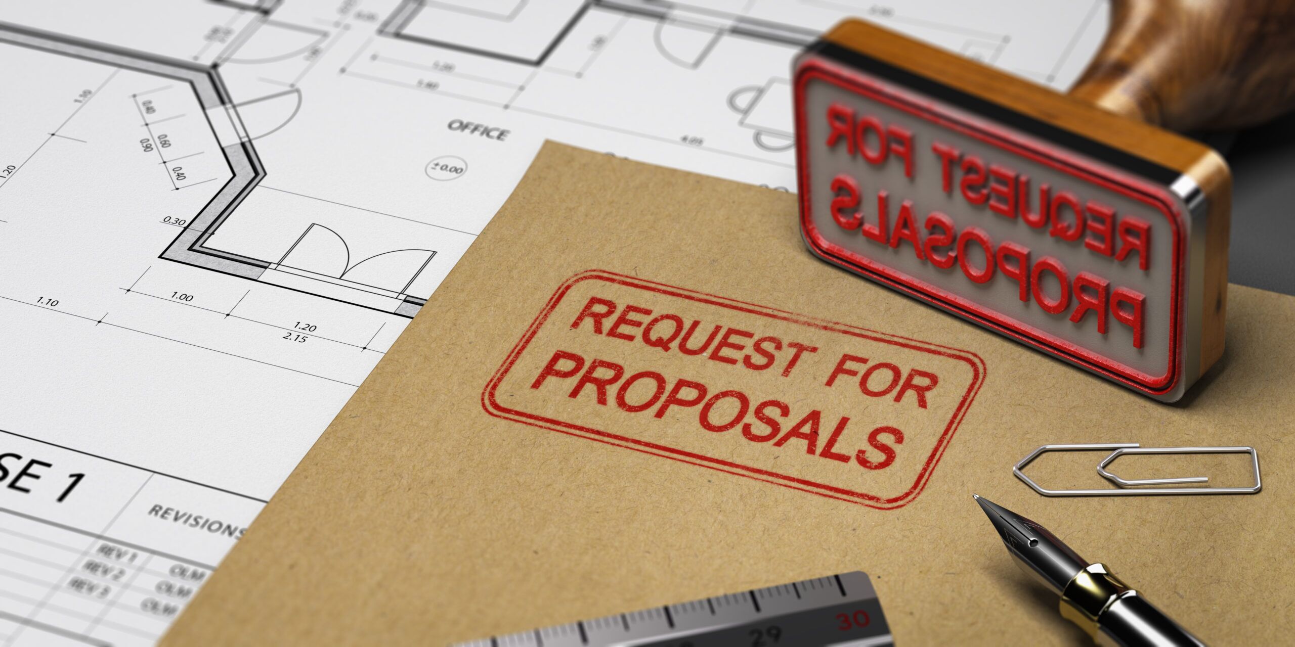 Request,For,Proposals,Printed,On,A,Kraft,Envelop,,With,Office